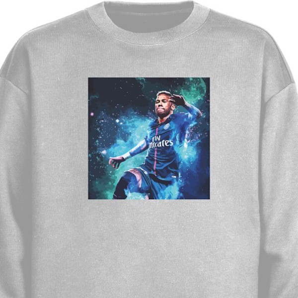 Sweatshirt for Voksen | Klassisk Collegegenser Neymar grå M