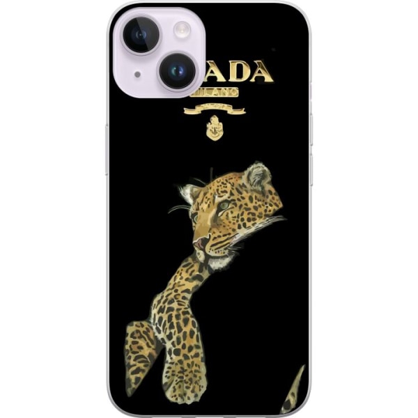 Apple iPhone 15 Gennemsigtig cover Prada Leopard