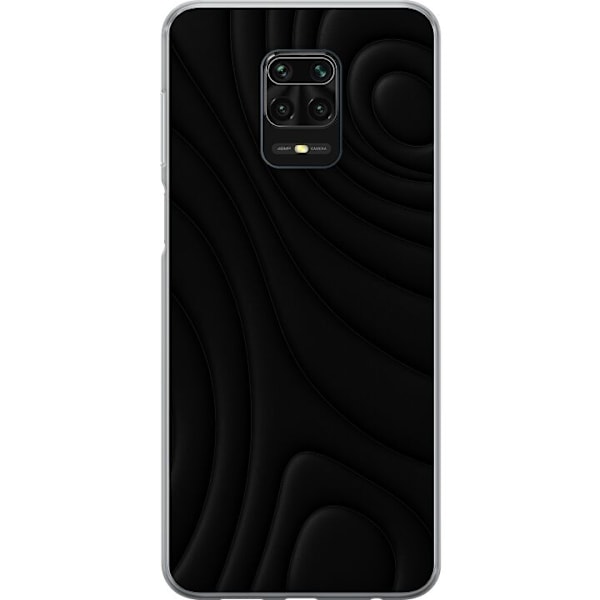 Xiaomi Redmi Note 9S Gennemsigtig cover Sorte Bølger