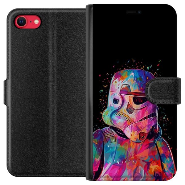 Kompatibel Tegnebogsetui til Apple iPhone SE (2020) Star Wars Stormtrooper