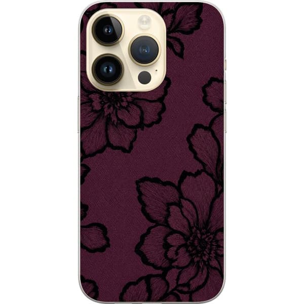 Kompatibel Mobilcover til Apple iPhone 15 Pro Brombærblomst lilla
