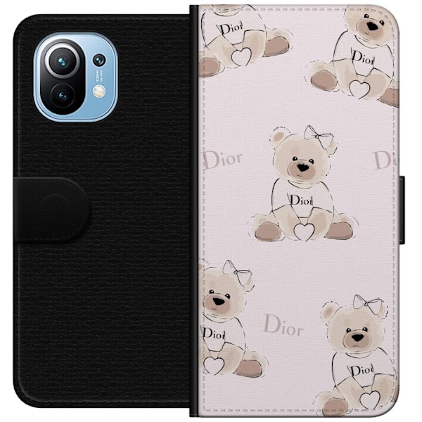 Xiaomi Mi 11 Tegnebogsetui Teddy Dior Vibes - luksuriøs bamse i modetil