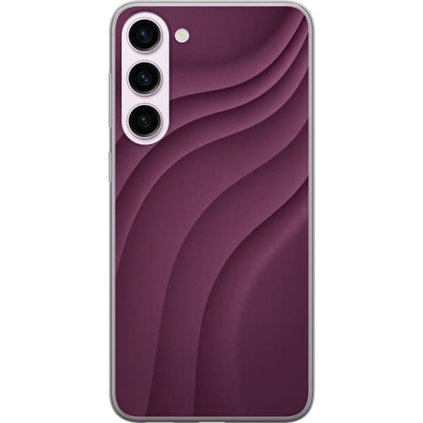 Kompatibelt Mobilskal till Samsung Galaxy S23+ Plum Waves lila