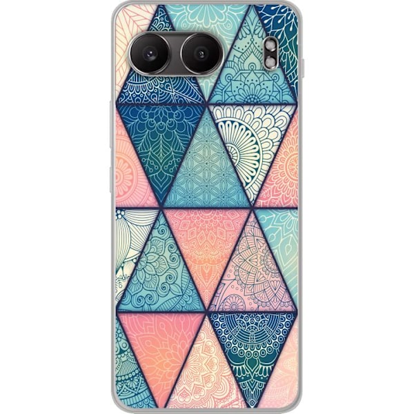 OnePlus Nord 4 Läpinäkyvä kuori Mandala Kolmiot