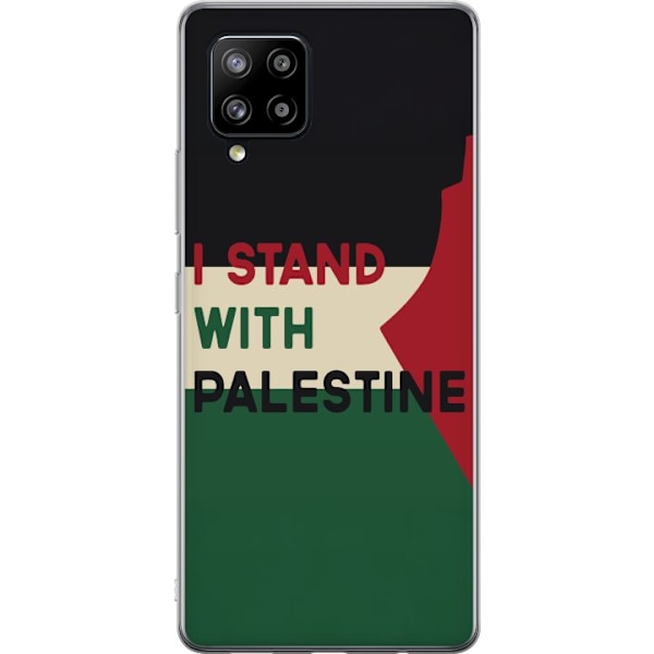 Samsung Galaxy A42 5G Genomskinligt Skal Stand with Palestine
