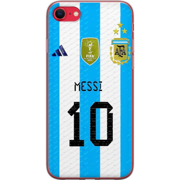 Apple iPhone SE (2020) Gennemsigtig cover Lionel Messi (Argent