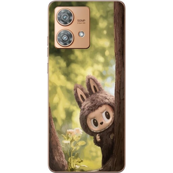 Motorola Edge 40 Neo Gennemsigtig cover Labubu Graffiti Vibes