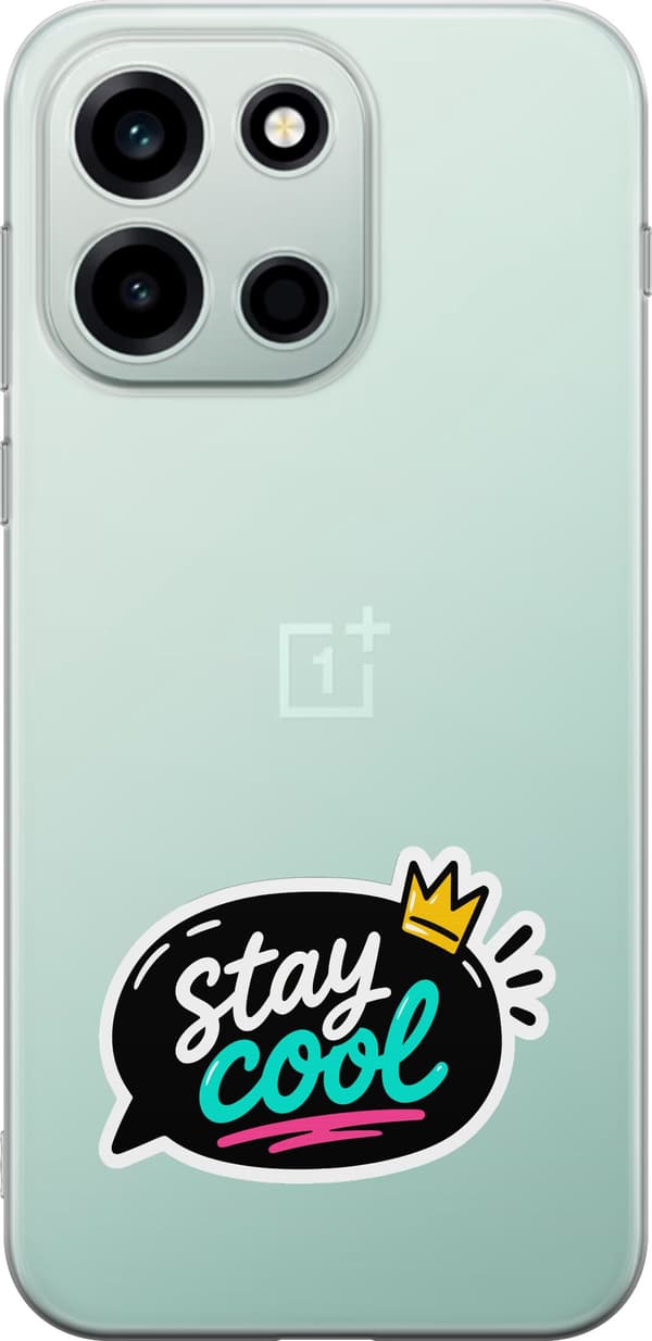 Kompatibel Mobilcover til OnePlus Nord 6 Cool taleboble - Sort motiv med stay Cool - Sort taleboble. sort