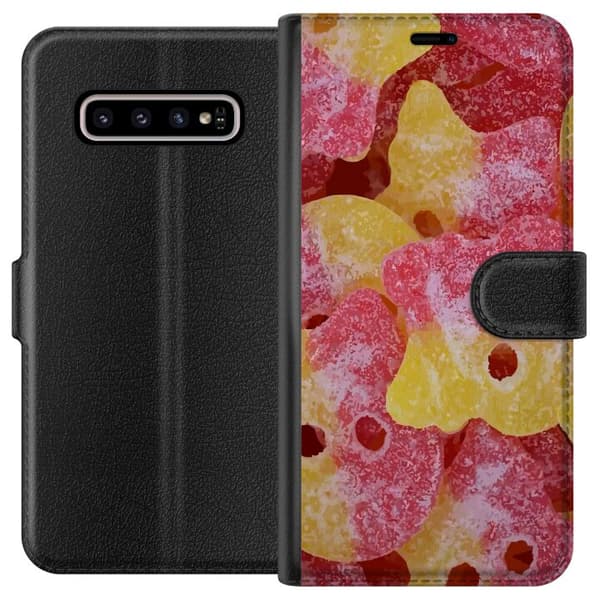 Kompatibelt Lommeboketui til Samsung Galaxy S10+ BUBS Raspberry | Blueberry