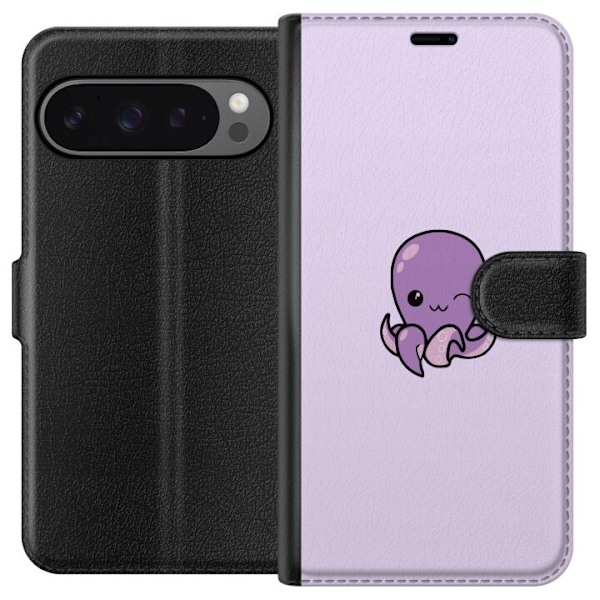 Google Pixel 9 Pro XL Lompakkokotelo Purple Octopus