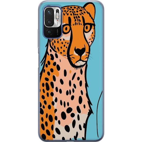 Xiaomi Redmi Note 10 5G Gennemsigtig cover Overrasket Leopard