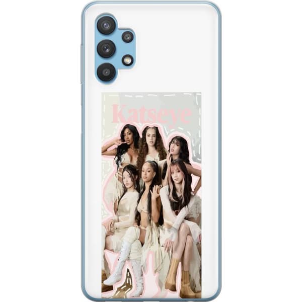 Kompatibelt Mobildeksel til Samsung Galaxy A32 5G KATSEYE elegant grupporträtt beige
