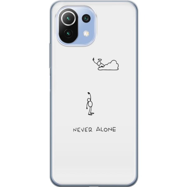 Xiaomi Mi 11 Lite Läpinäkyvä kuori Ei koskaan yksin