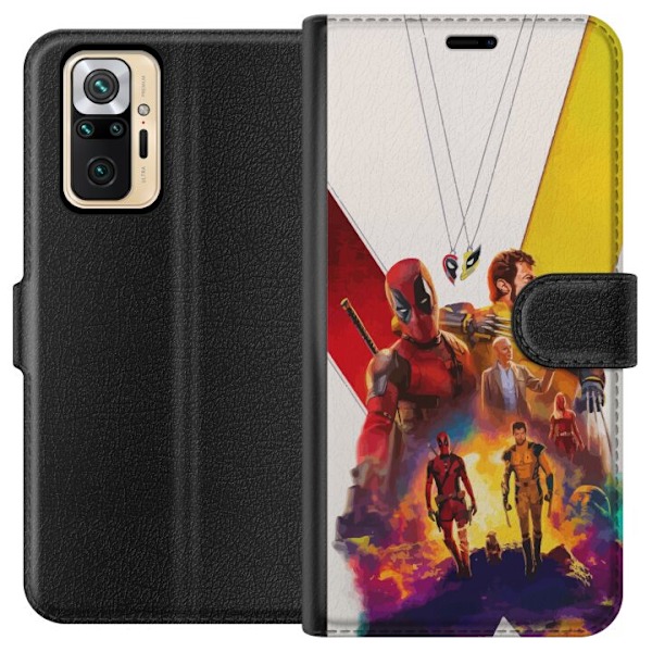 Xiaomi Redmi Note 10 Pro Plånboksfodral Wolverine Deadpool