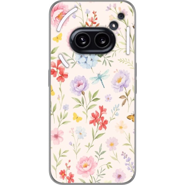 Nothing Phone (2a) Plus Genomskinligt Skal Blommor