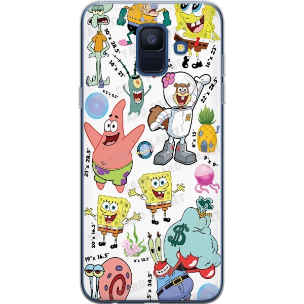 Samsung Galaxy A6 (2018) Gjennomsiktig deksel SpongeBob Square