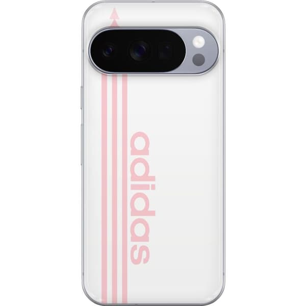 Kompatibelt Mobildeksel til Google Pixel 11 Pro XL Rosa minimalistisk typografisk design med vertikale striper og tekst på hvit bakgrunn hvit