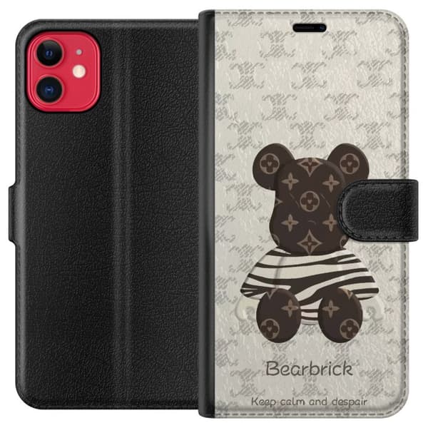 Kompatibel Tegnebogsetui til Apple iPhone 11 Bearbrick Design Legetøjsfigur Samlerobjekt