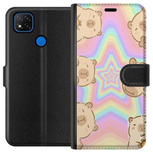 Xiaomi Redmi 9C Tegnebogsetui Kawaii Capybara Galaxy Sød Anim