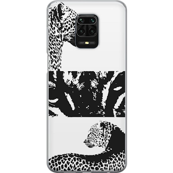 Xiaomi Redmi Note 9S Läpinäkyvä kuori Leopard Faces