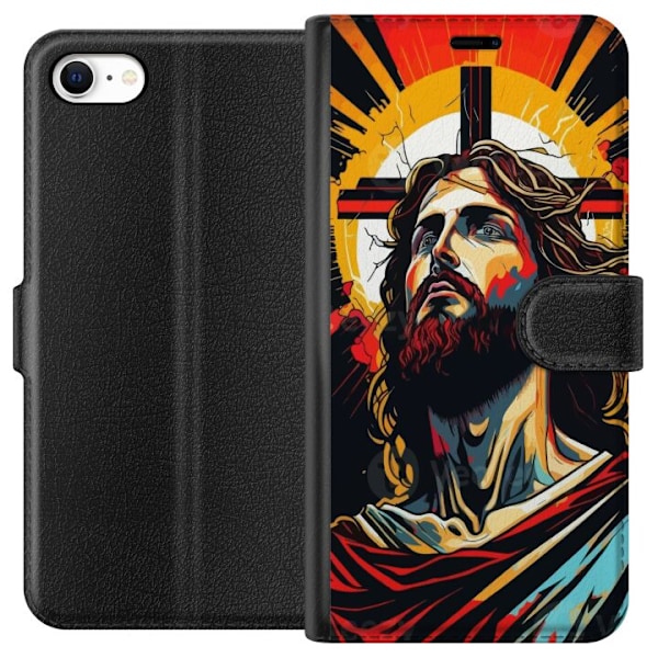 Apple iPhone 6 Lompakkokotelo Jeesus ja Kortti - uskonnollinen