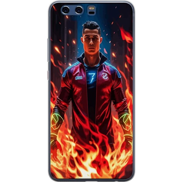 Huawei P10 Genomskinligt Skal Ronaldo Inferno – fotbollshjälte i eldflammor