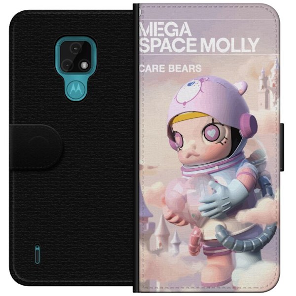Motorola Moto E7 Tegnebogsetui Mega Space Molly Care Bears Series - Share Bear Edition