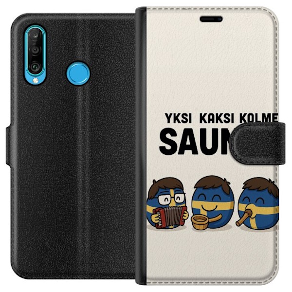 Huawei P30 lite Plånboksfodral Festivalen Kaj Bara Bada Bastu