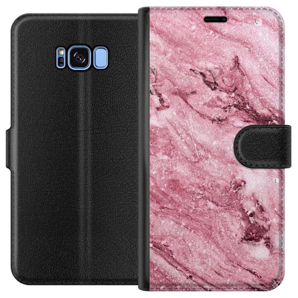 Kompatibelt Plånboksfodral till Samsung Galaxy S8 Glitter Marble