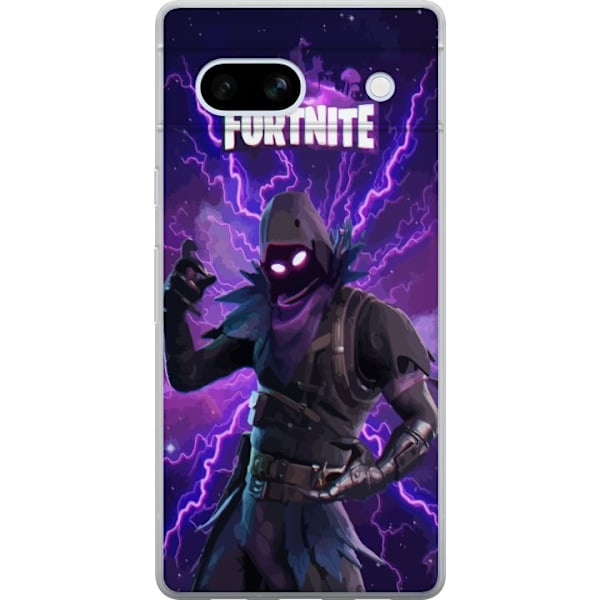 Google Pixel 7a Genomskinligt Skal Fortnite Raven – Mörk Stridsikon från Battle Royale