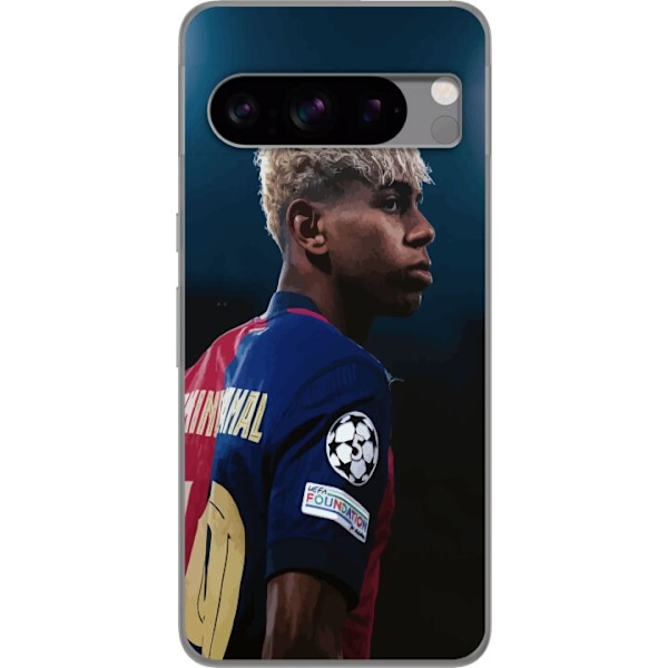 Google Pixel 8 Pro Läpinäkyvä kuori Lamine Yamal - Barcelonan ihmelapsi fokuksessa