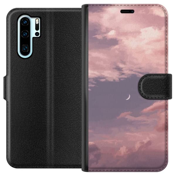 Kompatibelt Lommeboketui til Huawei P30 Pro Rosa Himmel