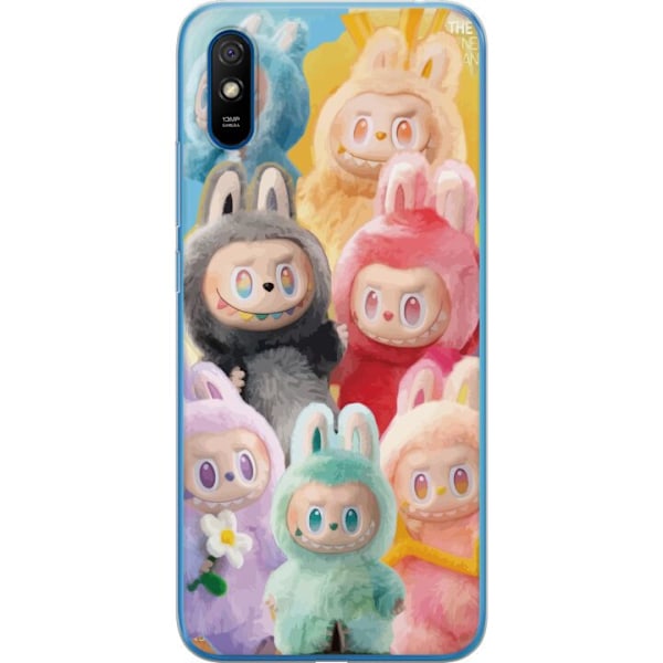 Xiaomi Redmi 9A Genomskinligt Skal Labubu Sketch Style – Handritat monster i tusch