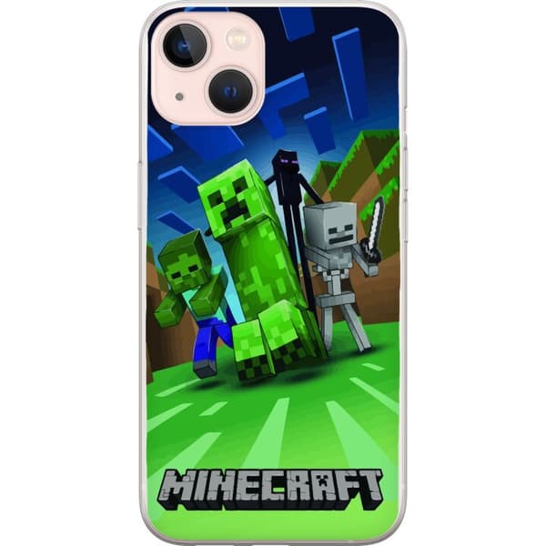 Kompatibel Mobilcover til Apple iPhone 13 Minecraft Creeper mobilskal i klassisk grön pixelstil
