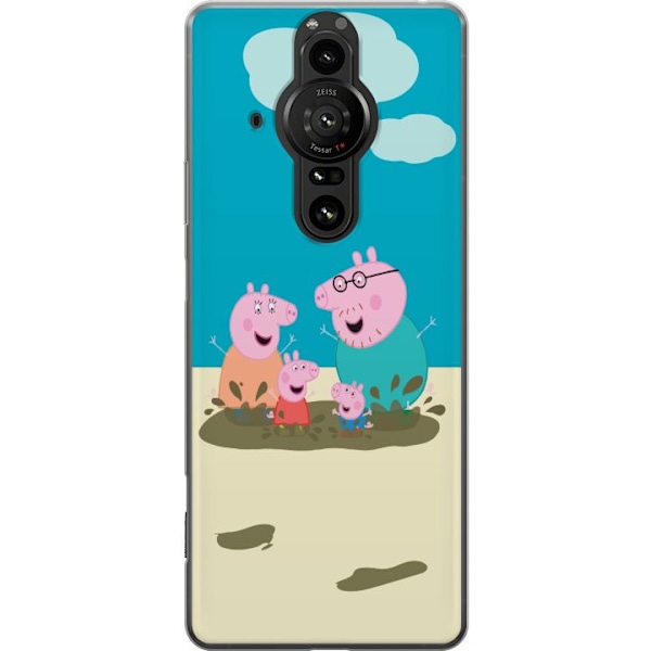 Sony Xperia Pro-I Gennemsigtig cover Greta Gris Familie Georg