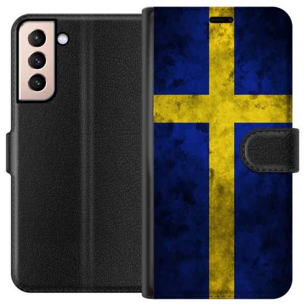 Samsung Galaxy S21 Lommeboketui Sverige Flag