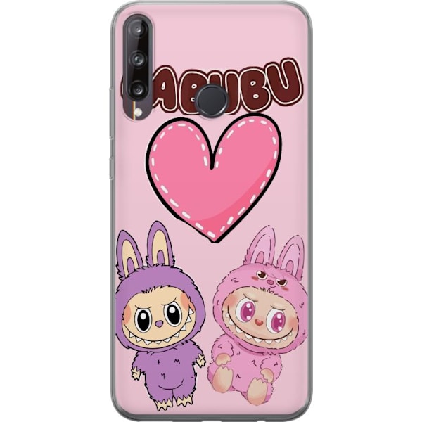 Huawei P40 lite E Gennemsigtig cover Labubu Pink Monster