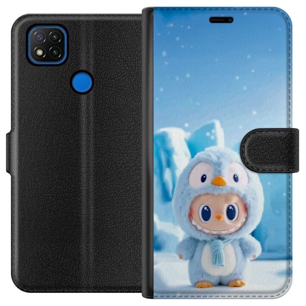 Xiaomi Redmi 9C Tegnebogsetui sort ridder fortnite