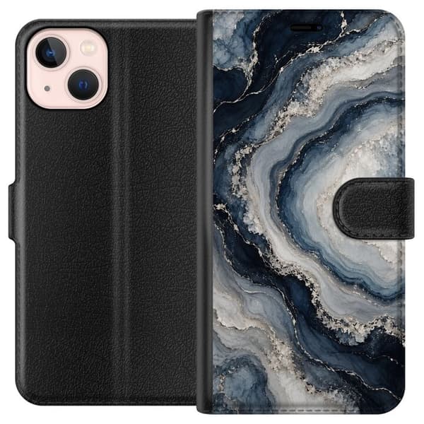 Kompatibelt Lommeboketui til Apple iPhone 13 mini Nattagat blå