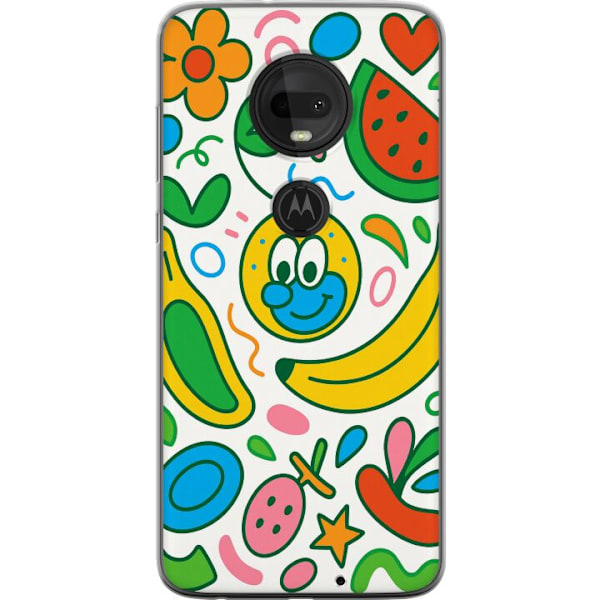 Motorola Moto G7 Genomskinligt Skal Butterfly Veil