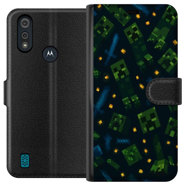 Motorola Moto E6i Tegnebogsetui Minecraft Dungeons Mob