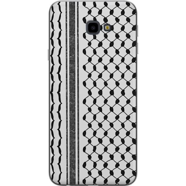 Samsung Galaxy J4+ Läpinäkyvä kuori Palestiinalainen kuvio - perinteiseen tyyliin inspiroima keffiyeh-kangas