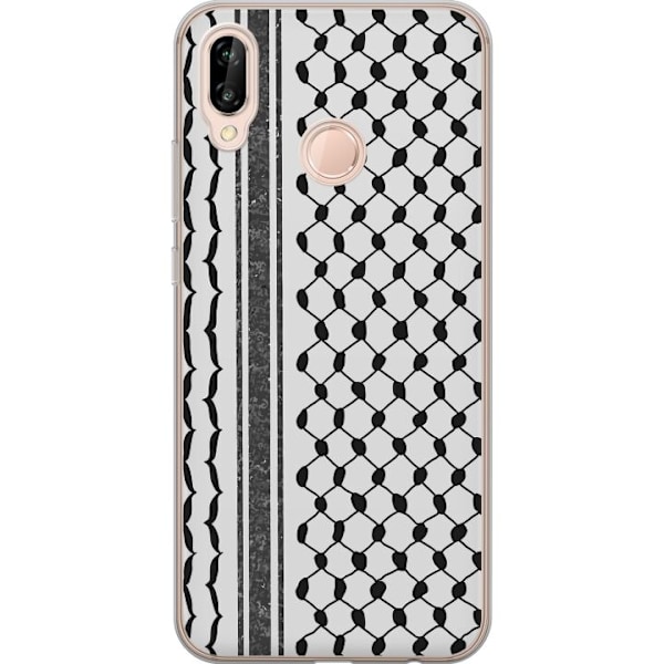 Huawei P20 lite Läpinäkyvä kuori Palestiinalainen kuvio - perinteiseen tyyliin inspiroima keffiyeh-kangas