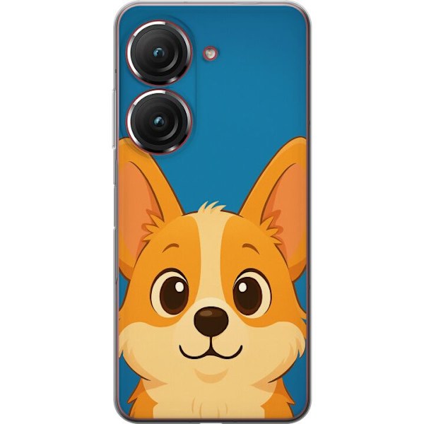 Asus Zenfone 9 Läpinäkyvä kuori Hello Corgi