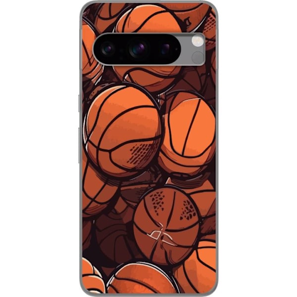 Google Pixel 8 Pro Genomskinligt Skal Basketbollar