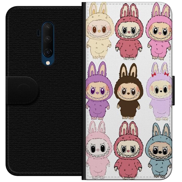 OnePlus 7T Pro Plånboksfodral Labubu Pink Monster – Popkonst med Kawaii-touch