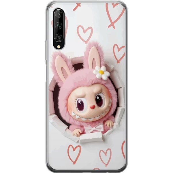 Huawei P smart Pro 2019 Läpinäkyvä kuori Labubu Sydän Taustakuva Pop Mart Rakkausteema Hahmodesign Suosittu Motiivi Keräilytaideteossarja