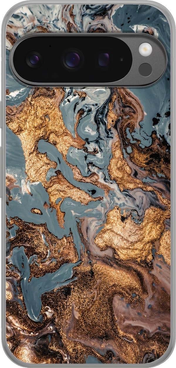 Kompatibelt Mobildeksel til Google Pixel 9 Pro XL Grå marmormiks grå