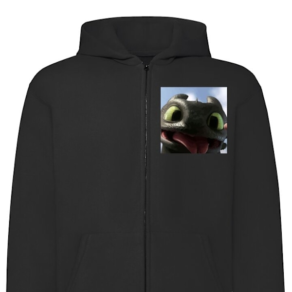 Zip-Hoodie til Børn | Hættetrøje med Lynlås Hvordan træner du din drage sort one size