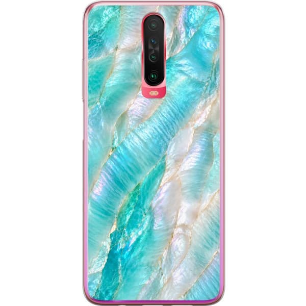 Kompatibelt Mobildeksel til Xiaomi Redmi K30 Turkis perlemorgrafikk turkis